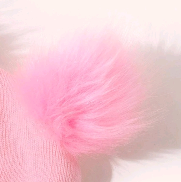 Baby Pink Pom Beanie Hat - Picture 4 of 4
